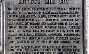 Sutter's Mill Plaque Sutter's Mill Plaque